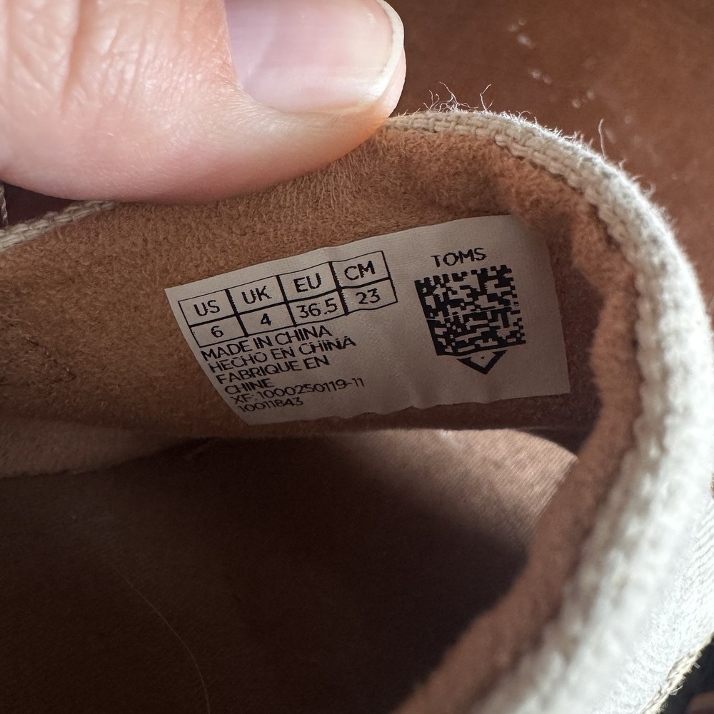 TOMS Women's Monica Wedge Sandal 6 Natural Hemp/Leather - Picture 6 of 10